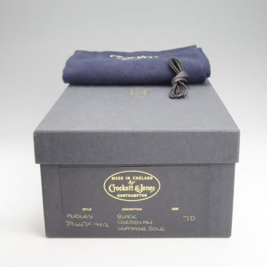 極美品★クロケット&ジョーンズ 7D【定価16万円以上★コードバン仕様/AUDLEY/オードリー】337/ハンドグレード/黒/Crockett&Jones★k103