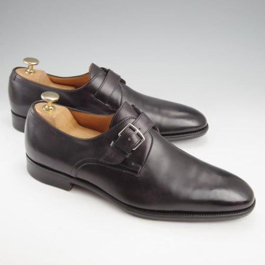 極美品★ジョンロブ SIZE 41/UK7程度【貴重★エルメス別注/HERMES/モンクストラップ】H103ラスト/JARVIS/黒/JOHN LOBB★k104