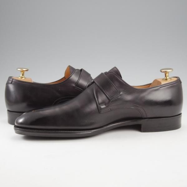 極美品★ジョンロブ SIZE 41/UK7程度【貴重★エルメス別注/HERMES/モンクストラップ】H103ラスト/JARVIS/黒/JOHN LOBB★k104