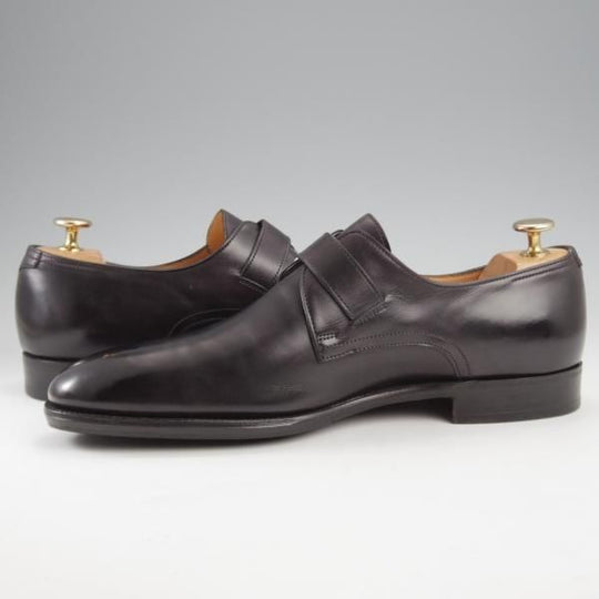 極美品★ジョンロブ SIZE 41/UK7程度【貴重★エルメス別注/HERMES/モンクストラップ】H103ラスト/JARVIS/黒/JOHN LOBB★k104
