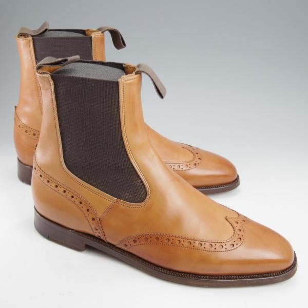 極上★トリッカーズ SIZE 9【現行定価10万円以上★サイドゴアブーツ/M6454】1001/Burnished/カーフ/薄茶/メンズ/Tricker's★k106