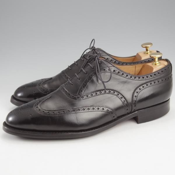 極上★チャーチ 90F/UK9【旧チャーチ★3都市ロゴ/84ラスト】フルブローグ/黒/カーフ/メンズ/Church's★k108