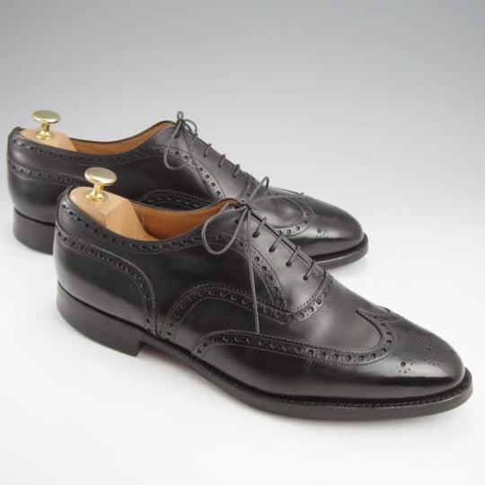 極上★チャーチ 90F/UK9【旧チャーチ★3都市ロゴ/84ラスト】フルブローグ/黒/カーフ/メンズ/Church's★k108