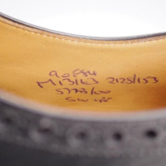 極上★チャーチ 90F/UK9【旧チャーチ★3都市ロゴ/84ラスト】フルブローグ/黒/カーフ/メンズ/Church's★k108