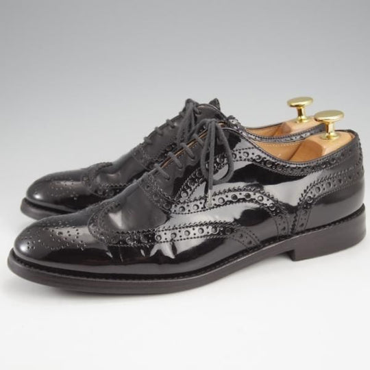★チャーチ(レディース) SIZE 37.5【★バーウッド/BURWOOD WI】フルブローグ/パテントレザー/黒/Church's★k112