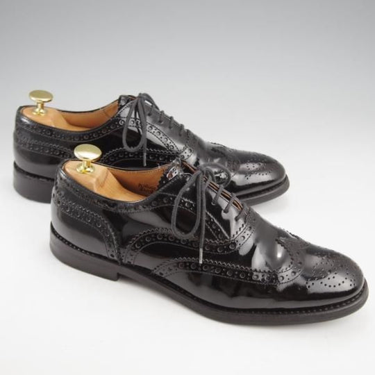 ★チャーチ(レディース) SIZE 37.5【★バーウッド/BURWOOD WI】フルブローグ/パテントレザー/黒/Church's★k112