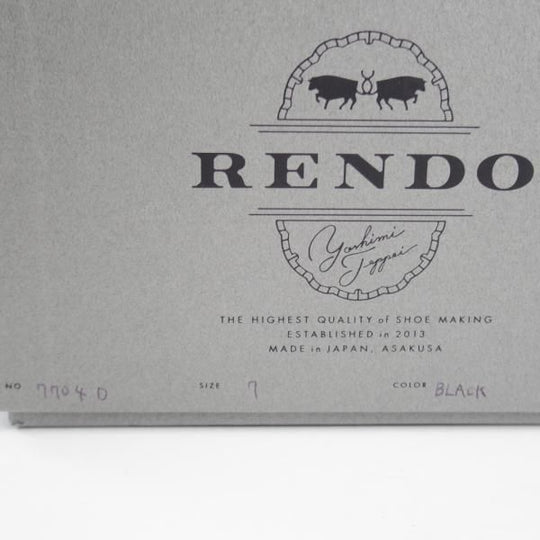 極美品★(浅草)RENDO/レンド SIZE 7【モデル定価￥68,200-★ダイナイトソール仕様/プレーントゥ/7704D】カーフ/黒/メンズ★k113