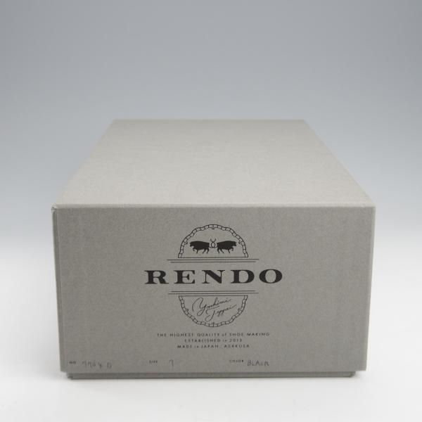 極美品★(浅草)RENDO/レンド SIZE 7【モデル定価￥68,200-★ダイナイトソール仕様/プレーントゥ/7704D】カーフ/黒/メンズ★k113
