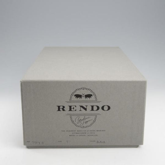極美品★(浅草)RENDO/レンド SIZE 7【モデル定価￥68,200-★ダイナイトソール仕様/プレーントゥ/7704D】カーフ/黒/メンズ★k113