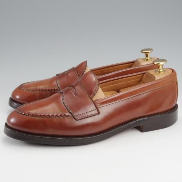 ★オールデン 7D【貴重★ウイスキーコードバン/茶/6646】(仏)MARINA DE BOURBON別注/ヴァンラスト/コインローファー/ALDEN★k109