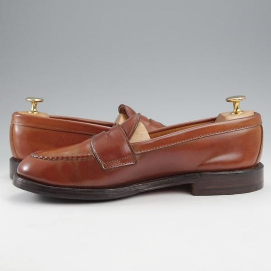 ★オールデン 7D【貴重★ウイスキーコードバン/茶/6646】(仏)MARINA DE BOURBON別注/ヴァンラスト/コインローファー/ALDEN★k109