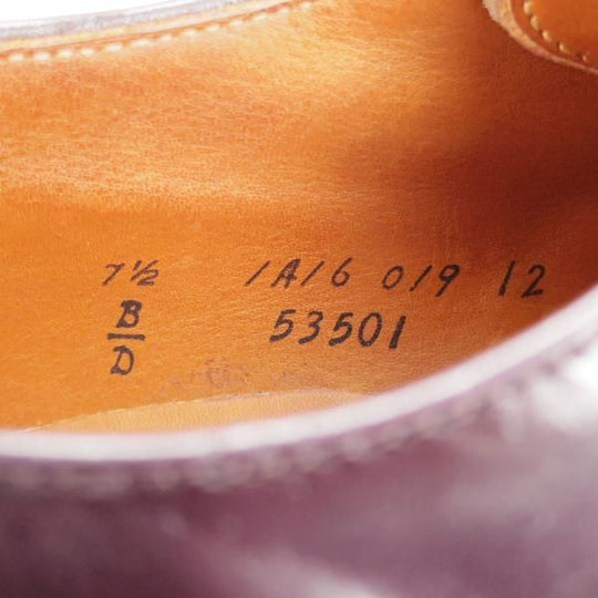 ★オールデン 7.5D【定価￥182,600-★コードバン仕様/モディファイドラスト/53501】プレーントゥ/バーガンディー/赤茶/ALDEN★k138