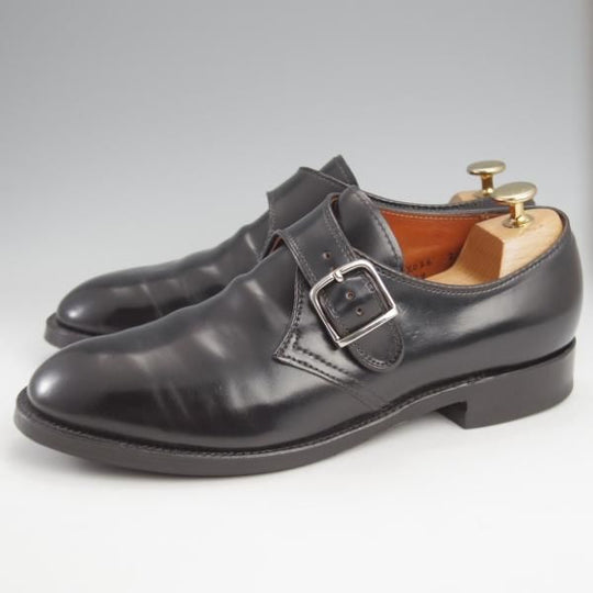 極美品★オールデン 7D【定価￥183,700-★コードバン仕様/モンクストラップ】1879/モディファイドラスト/黒/ALDEN★k139