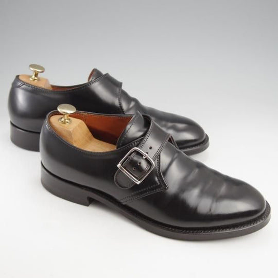 極美品★オールデン 7D【定価￥183,700-★コードバン仕様/モンクストラップ】1879/モディファイドラスト/黒/ALDEN★k139