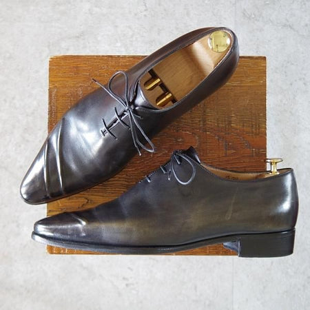 極上★(仏)ベルルッティ SIZE 9.5【貴重★アレッサンドロ/黒系パティーヌ】ピアッシング・コレクション/ALESSANDRO/Berluti★k140