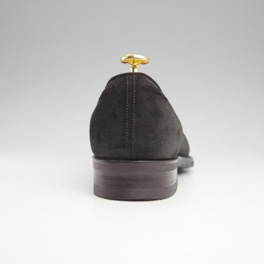 極上★三陽山長 SIZE 6【定価￥80,300-★鹿三郎/R2010ラスト】タッセルローファー/スエード/黒/ROKUSABURO/Sanyo Yamacho★k141