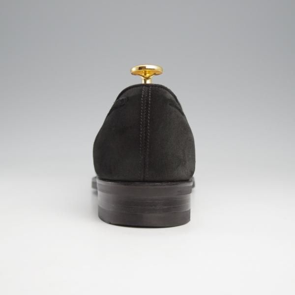 極上★三陽山長 SIZE 6【定価￥80,300-★鹿三郎/R2010ラスト】タッセルローファー/スエード/黒/ROKUSABURO/Sanyo Yamacho★k141