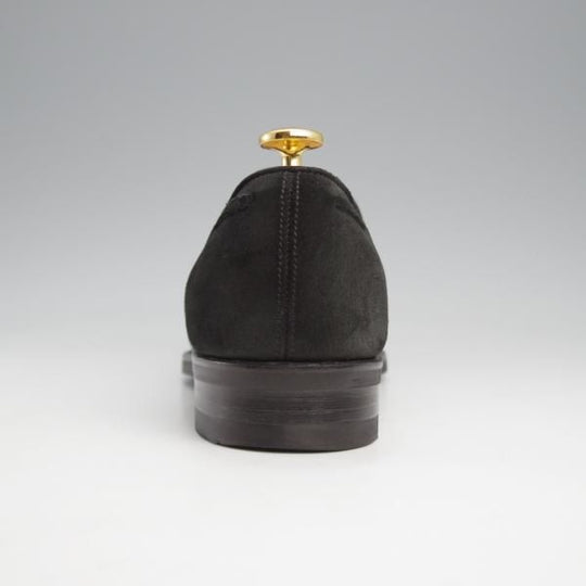 極上★三陽山長 SIZE 6【定価￥80,300-★鹿三郎/R2010ラスト】タッセルローファー/スエード/黒/ROKUSABURO/Sanyo Yamacho★k141