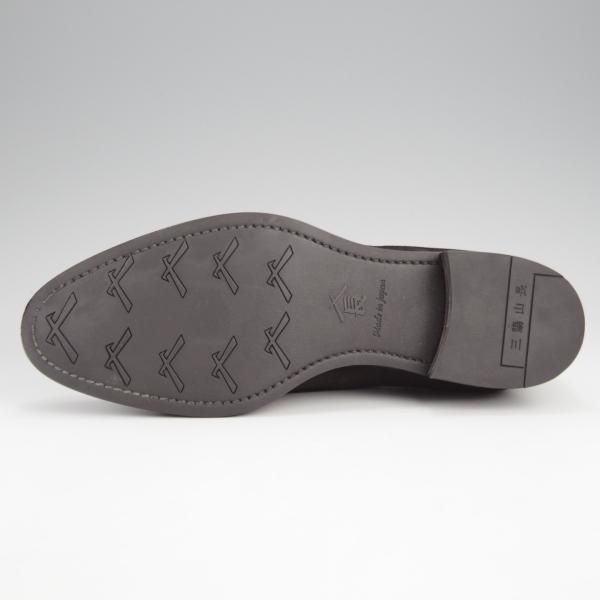 極上★三陽山長 SIZE 6【定価￥80,300-★鹿三郎/R2010ラスト】タッセルローファー/スエード/黒/ROKUSABURO/Sanyo Yamacho★k141