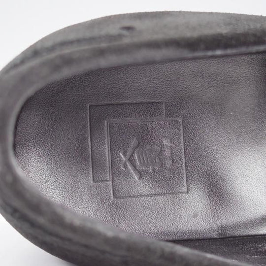 極上★三陽山長 SIZE 6【定価￥80,300-★鹿三郎/R2010ラスト】タッセルローファー/スエード/黒/ROKUSABURO/Sanyo Yamacho★k141