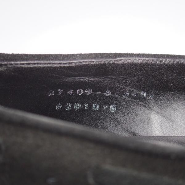 極上★三陽山長 SIZE 6【定価￥80,300-★鹿三郎/R2010ラスト】タッセルローファー/スエード/黒/ROKUSABURO/Sanyo Yamacho★k141