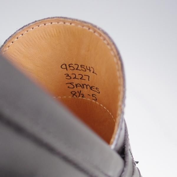 極美品★トリッカーズ SIZE 8.5【定価￥104,500-★コインローファー/JAMES】3227/カーフ/黒/メンズ/Tricker's★k142