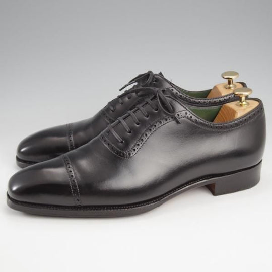 極上★(スペイン製)カルミナ SIZE 8.5【モデル定価￥91,300-★クォーターブローグ/80512】BUGERラスト/カーフ/黒/メンズ/CARMINA★k145