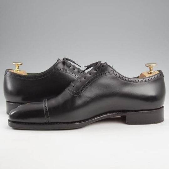 極上★(スペイン製)カルミナ SIZE 8.5【モデル定価￥91,300-★クォーターブローグ/80512】BUGERラスト/カーフ/黒/メンズ/CARMINA★k145