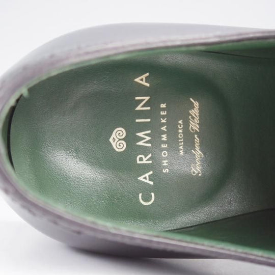 極上★(スペイン製)カルミナ SIZE 8.5【モデル定価￥91,300-★クォーターブローグ/80512】BUGERラスト/カーフ/黒/メンズ/CARMINA★k145