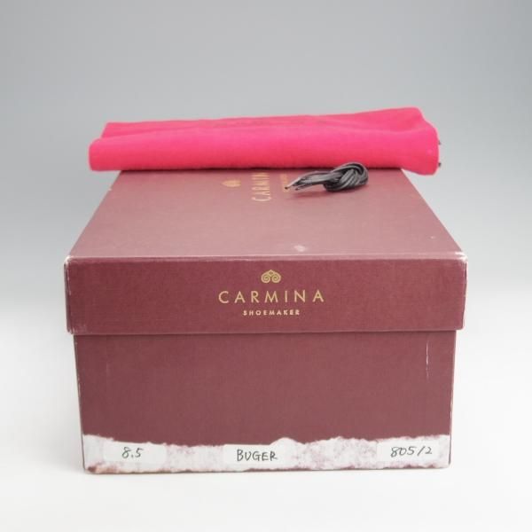 極上★(スペイン製)カルミナ SIZE 8.5【モデル定価￥91,300-★クォーターブローグ/80512】BUGERラスト/カーフ/黒/メンズ/CARMINA★k145