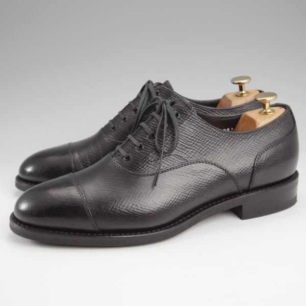 ほぼ試着程度★三陽山長 SIZE 7【定価￥80,300-★(英)C.F.ステッド社のクロスボード/友二郎】ストレートチップ/黒/Sanyo Yamacho★k146