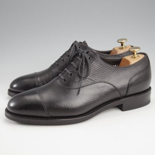 ほぼ試着程度★三陽山長 SIZE 7【定価￥80,300-★(英)C.F.ステッド社のクロスボード/友二郎】ストレートチップ/黒/Sanyo Yamacho★k146