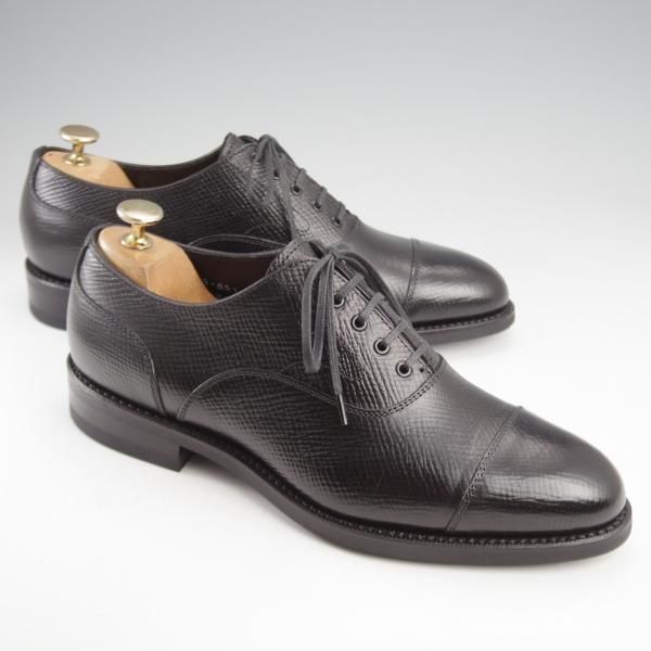 ほぼ試着程度★三陽山長 SIZE 7【定価￥80,300-★(英)C.F.ステッド社のクロスボード/友二郎】ストレートチップ/黒/Sanyo Yamacho★k146