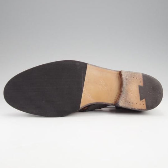 極美品★(伊)F.LLIジャコメッティ SIZE 42【定価￥143,000-★オーストリッチ/グルカサンダル/FG166】黒/メンズ/Giacometti★k147