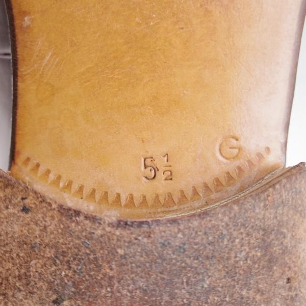 極上★(伊)アルティオリ SIZE 5.5【定価15万円以上★イントレチャート×カンガルー革】センターエラスティック/濃茶/メンズ/ARTIOLI★k150