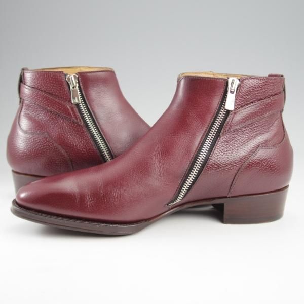 美品★Oriental/オリエンタル SIZE 6【定価￥71,500-★CREED/ベベルドグッドイヤー】6703/BIANCO/サイドジップ/ブーツ/赤茶★k152