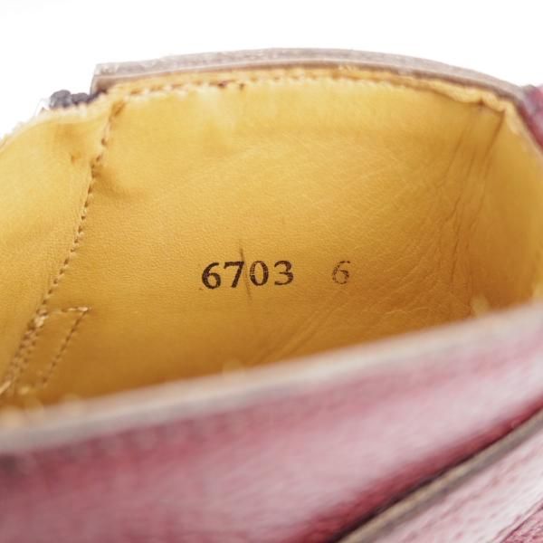 美品★Oriental/オリエンタル SIZE 6【定価￥71,500-★CREED/ベベルドグッドイヤー】6703/BIANCO/サイドジップ/ブーツ/赤茶★k152