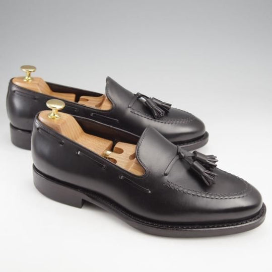 美品★ジャランスリワヤ SIZE 8【定価￥39,600-★ダイナイトソール/タッセルローファー/Tirta】EDWARDラスト/黒/JALAN SRIWIJAWA★k154