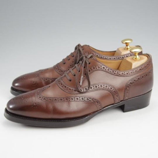 極美品★Oriental/オリエンタル SIZE 6【定価￥59,400-★ベベルドグッドイヤー/Andrew】フルブローグ/カーフ/濃茶/メンズ★k155