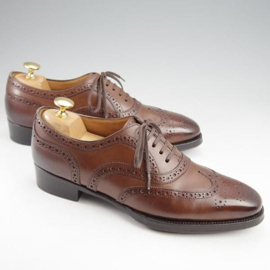 極美品★Oriental/オリエンタル SIZE 6【定価￥59,400-★ベベルドグッドイヤー/Andrew】フルブローグ/カーフ/濃茶/メンズ★k155