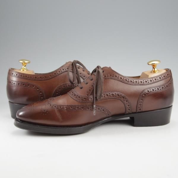 極美品★Oriental/オリエンタル SIZE 6【定価￥59,400-★ベベルドグッドイヤー/Andrew】フルブローグ/カーフ/濃茶/メンズ★k155