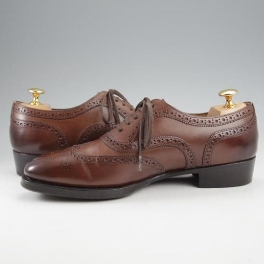 極美品★Oriental/オリエンタル SIZE 6【定価￥59,400-★ベベルドグッドイヤー/Andrew】フルブローグ/カーフ/濃茶/メンズ★k155