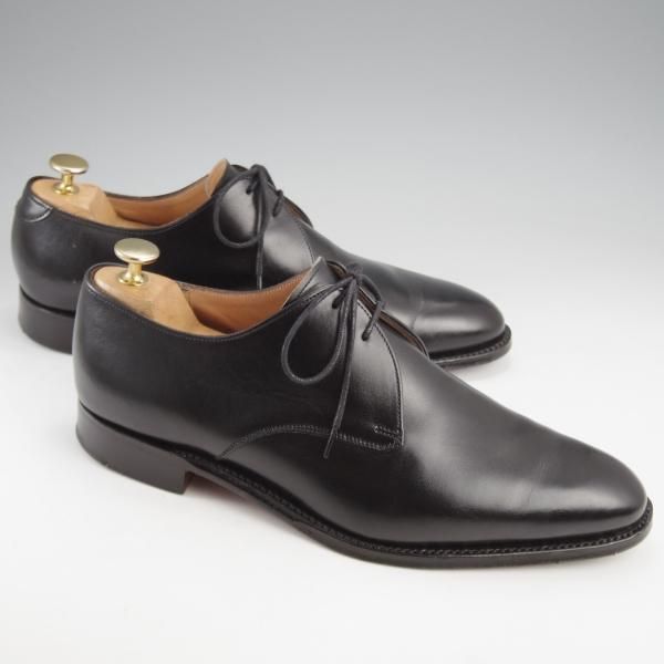 美品★(英)チーニー 8F【定価￥60,500-★プレーントゥ/OLD】11028ラスト/Vフロント/カーフ/黒/メンズ/CHEANEY★k156