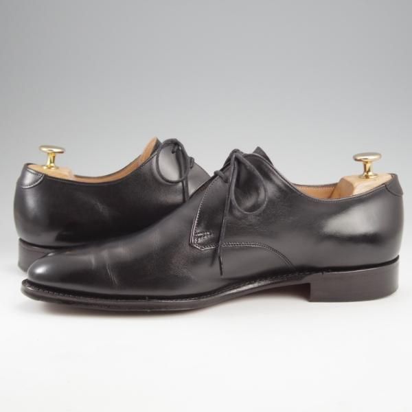 美品★(英)チーニー 8F【定価￥60,500-★プレーントゥ/OLD】11028ラスト/Vフロント/カーフ/黒/メンズ/CHEANEY★k156