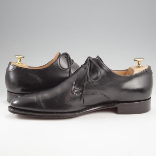 美品★(英)チーニー 8F【定価￥60,500-★プレーントゥ/OLD】11028ラスト/Vフロント/カーフ/黒/メンズ/CHEANEY★k156