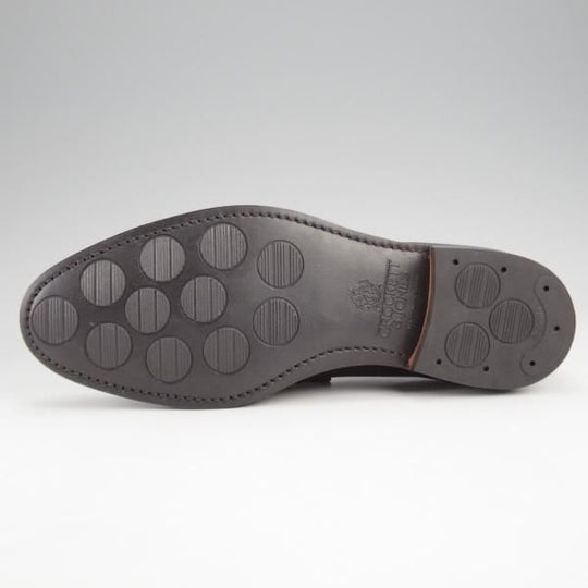 極美品★クロケット&ジョーンズ 5E【定価￥90,200-★SYDNEY/シドニー】コインローファー/CITYソール/341ラスト/黒/Crockett&Jones★k157