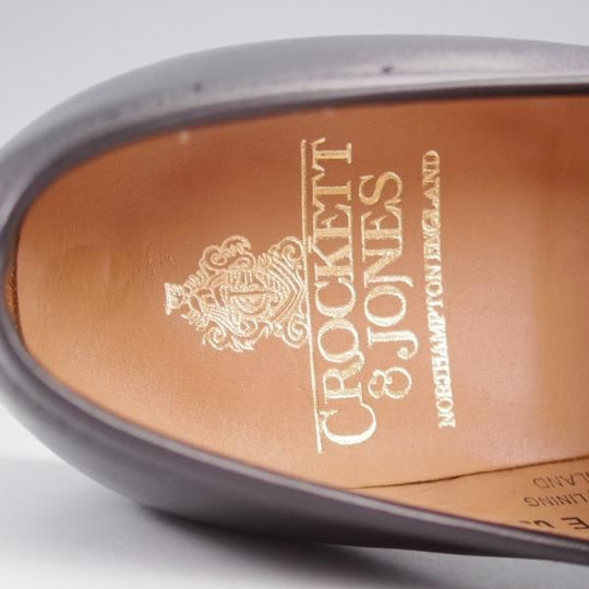極美品★クロケット&ジョーンズ 5E【定価￥90,200-★SYDNEY/シドニー】コインローファー/CITYソール/341ラスト/黒/Crockett&Jones★k157