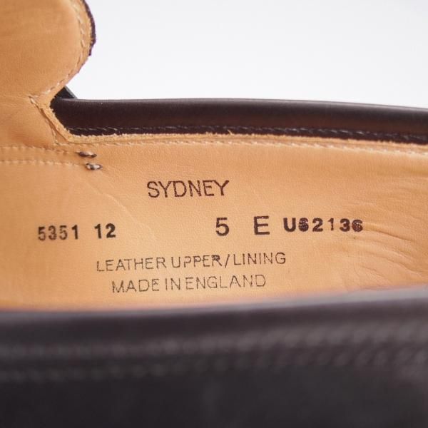 極美品★クロケット&ジョーンズ 5E【定価￥90,200-★SYDNEY/シドニー】コインローファー/CITYソール/341ラスト/黒/Crockett&Jones★k157