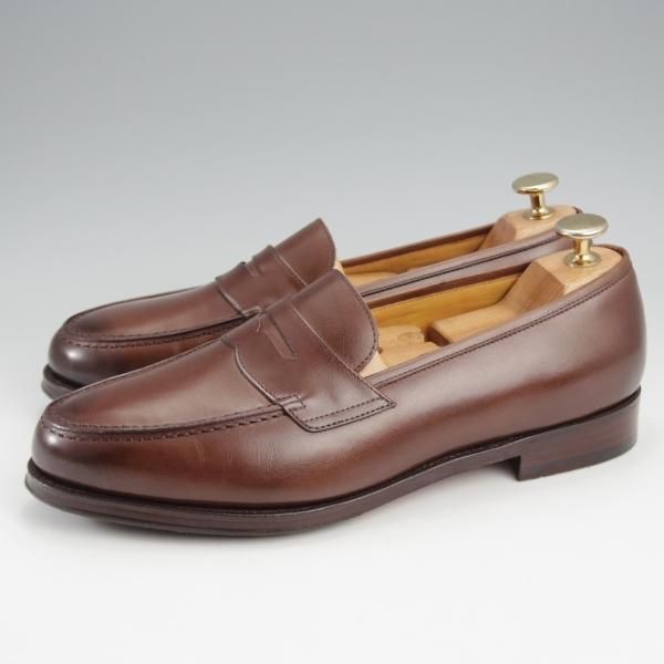 極美品★Oriental/オリエンタル SIZE 6.5【定価￥57,200-★コインローファー/ALBERS】3500/カーフ/茶/メンズ★k158