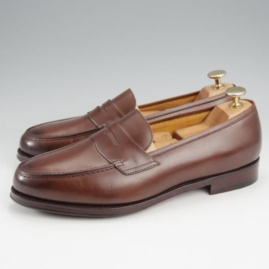 極美品★Oriental/オリエンタル SIZE 6.5【定価￥57,200-★コインローファー/ALBERS】3500/カーフ/茶/メンズ★k158